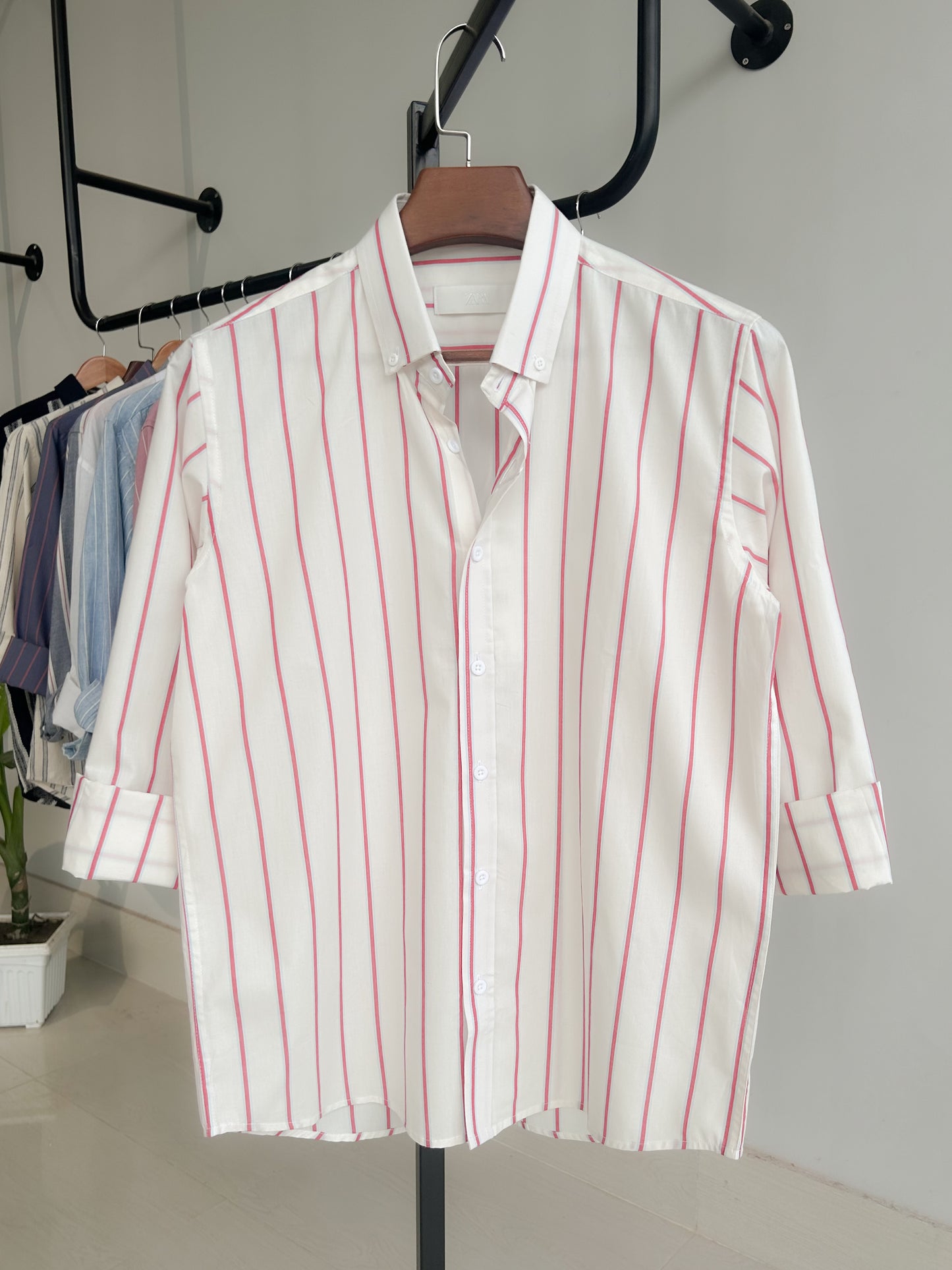 Classic stripe shirt - Salmon stripe