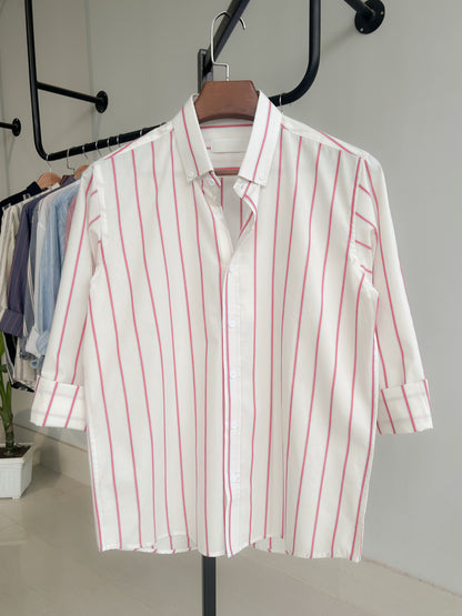 Classic stripe shirt - Salmon stripe