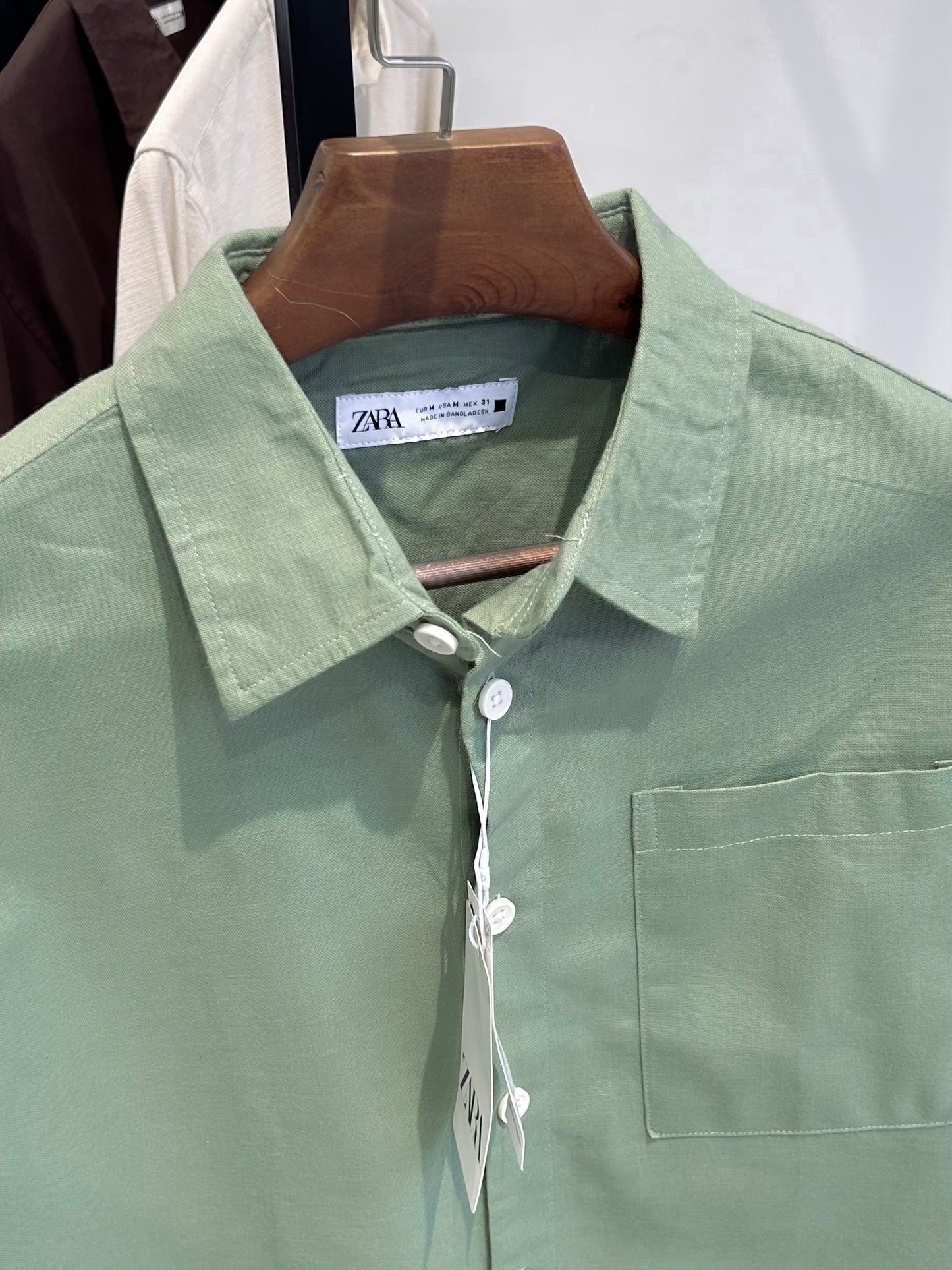 Baggy shirt - Mint olive