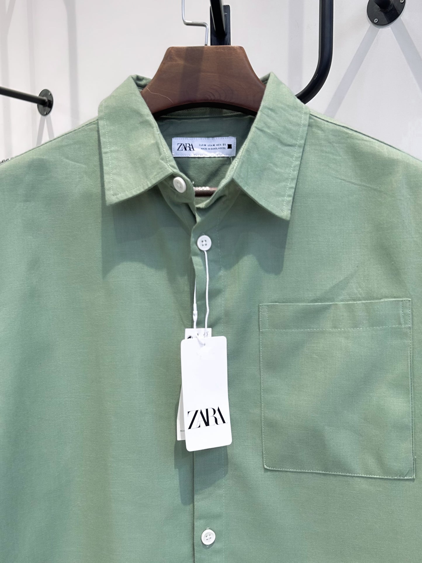 Baggy shirt - Mint olive