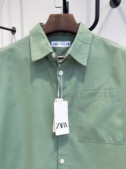 Baggy shirt - Mint olive