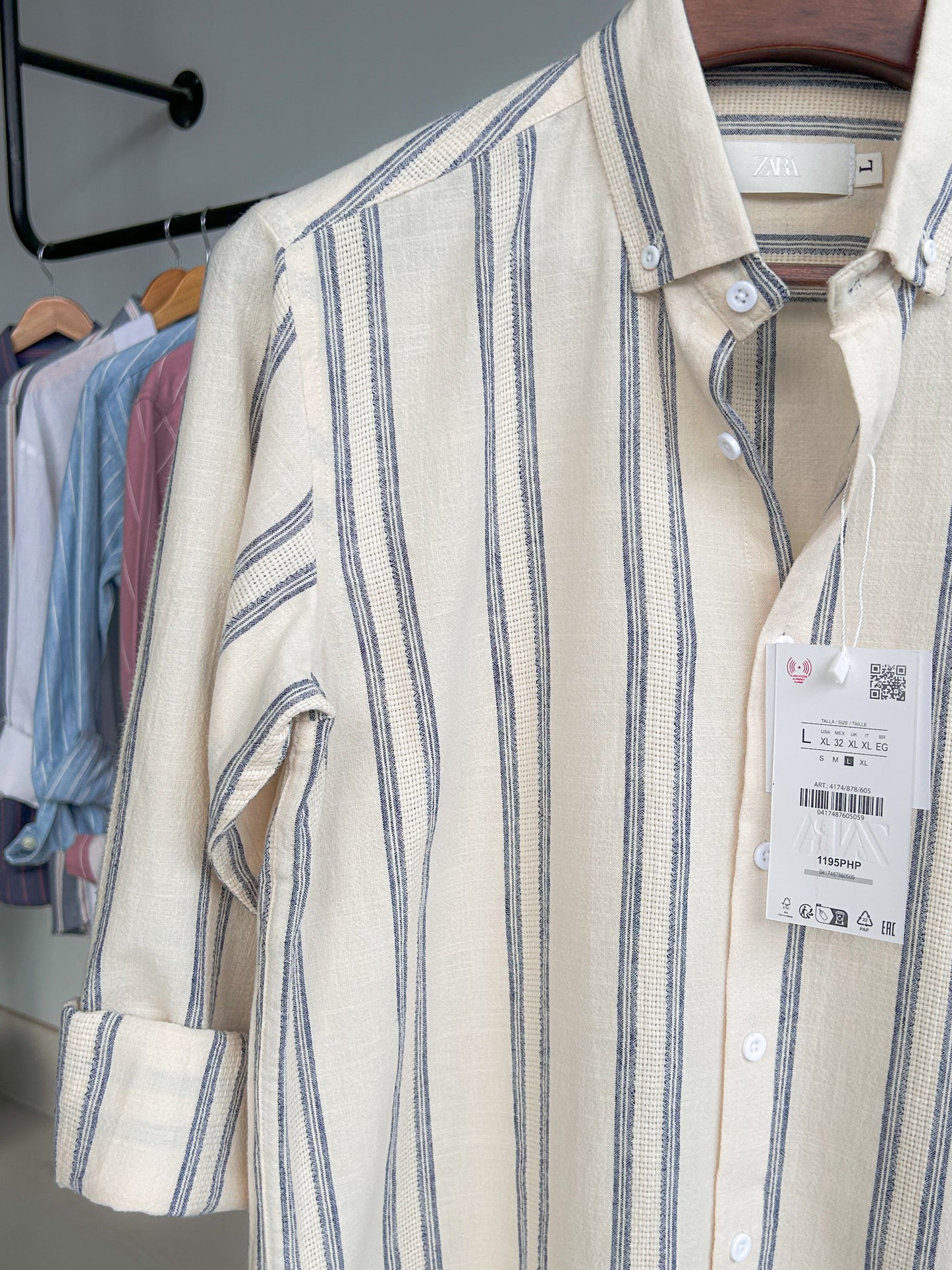 Textured cotton shirt - Artisanal