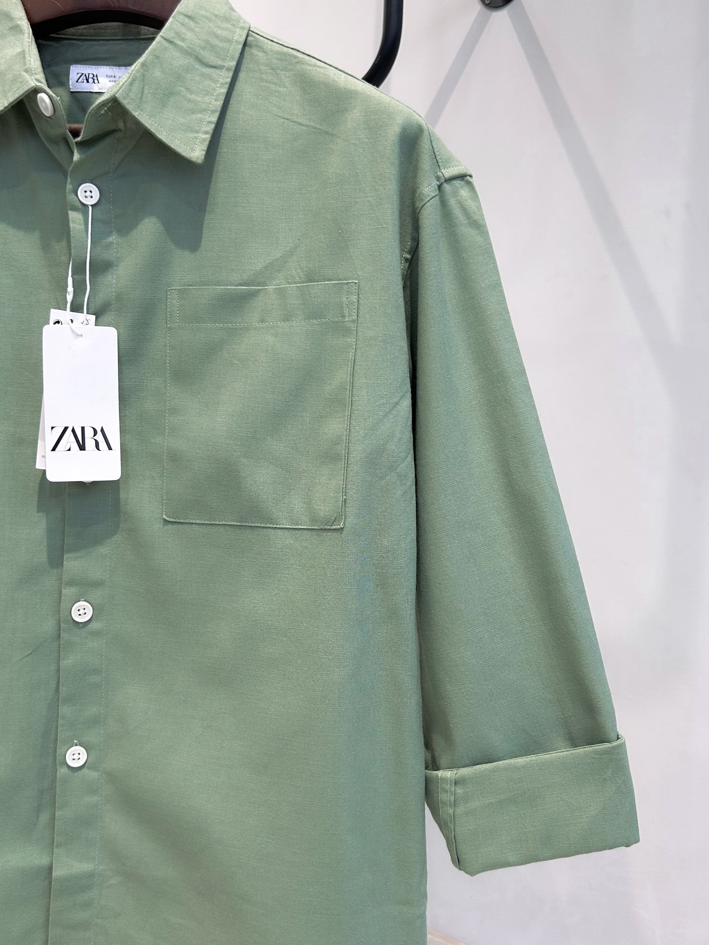 Baggy shirt - Mint olive