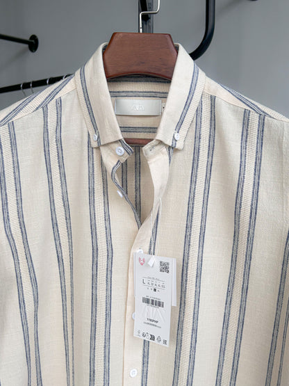 Textured cotton shirt - Artisanal