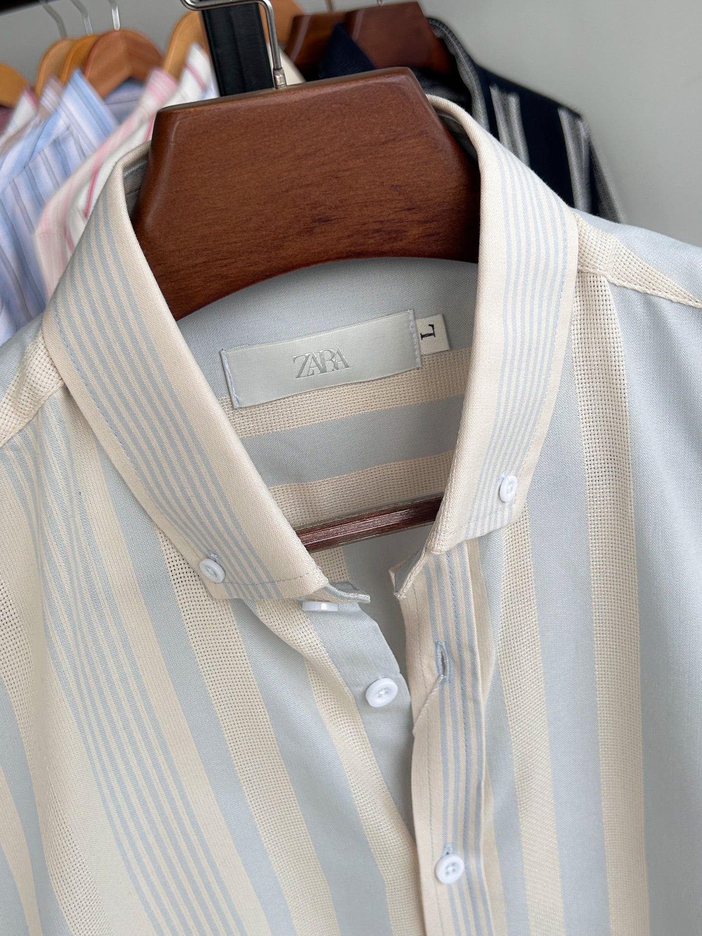Textured cotton shirt - Sunbaked Sky