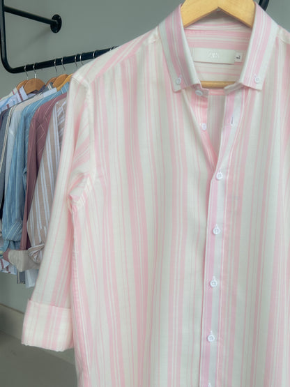 Classic stripe shirt - Rosewater