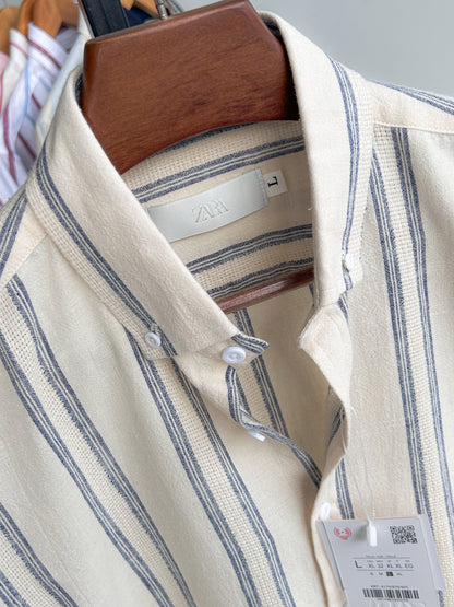 Textured cotton shirt - Artisanal