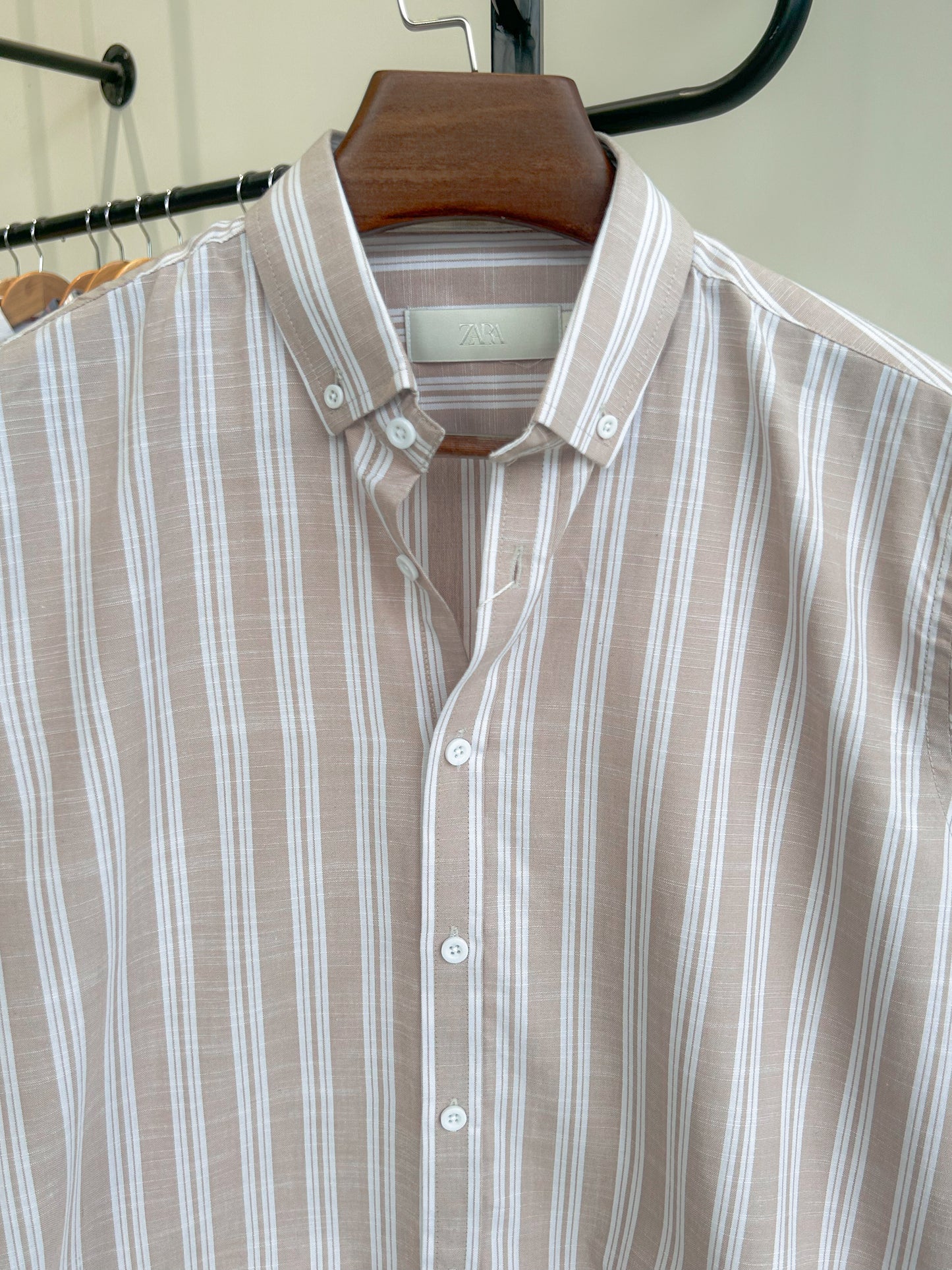 Classic stripe shirt - Chai & Cream